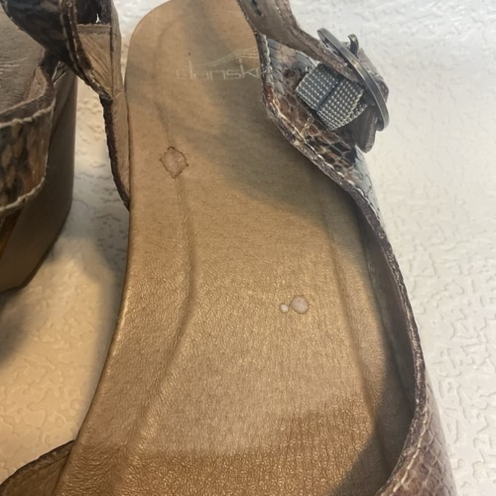 NWD Dansko Snakeskin Strappy Adjustable Platform Sandals Women 39/USA8.5-9 China - Picture 4 of 11